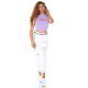Crop top dama lila cu decupaje, Genevieve 7 - jojofashion.ro