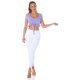 Crop top dama lila cu volanase Kanna 4 - jojofashion.ro