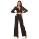 Crop top dama, negru, cu maneca lunga si decolteu in V, Meredith Crop top dama, negru, cu maneca lunga si decolteu in V, Meredith 4 - jojofashion.ro