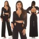 Crop top dama, negru, cu maneca lunga si decolteu in V, Meredith Crop top dama, negru, cu maneca lunga si decolteu in V, Meredith 7 - jojofashion.ro