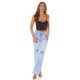 Crop top dama, negru, cu pietricele si cupe incorporate, Karinne 6 - jojofashion.ro