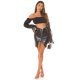 Crop top dama, negru, cu umerii goi, maneca lunga, in stil spaniol, Lisette Crop top dama, negru, cu umerii goi, maneca lunga, in stil spaniol, Lisette 4 - jojofashion.ro