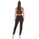 Crop top dama negru, de vara, incretit, Yvanka Crop top dama negru, de vara, incretit, Yvanka 6 - jojofashion.ro