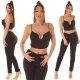 Crop top dama negru, de vara, incretit, Yvanka Crop top dama negru, de vara, incretit, Yvanka 7 - jojofashion.ro