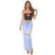 Crop top dama negru, din piele eco, bandeau, Frances Crop top dama negru, din piele eco, bandeau, Frances 7 - jojofashion.ro