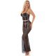Crop top dama negru, tip corset, cu strasuri, Lavy 4 - jojofashion.ro