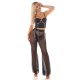 Crop top dama negru, tip corset, cu strasuri, Lavy 5 - jojofashion.ro