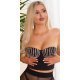 Crop top dama negru, tip corset, cu strasuri si cupe, Anaya 2 - jojofashion.ro