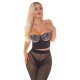 Crop top dama negru, tip corset, cu strasuri si cupe, Anaya 5 - jojofashion.ro