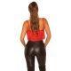 Crop top dama rosu cu franjuri Tubba 3 - jojofashion.ro