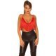 Crop top dama rosu cu franjuri Tubba 5 - jojofashion.ro