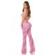 Crop top dama roz in degrade, glitter, mulat, Aireen Crop top dama roz in degrade, glitter, mulat, Aireen 6 - jojofashion.ro