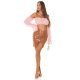 Crop top dama, roz pal, cu umerii goi, maneca lunga, in stil spaniol, Lisette 4 - jojofashion.ro