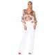 Crop top dama elegant satin cappuccino Kroma 4 - jojofashion.ro