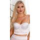 Crop top dama tip corset, alb cu pietricele, Ruslana Crop top dama tip corset, alb cu pietricele, Ruslana 2 - jojofashion.ro
