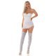 Crop top dama tip corset, alb cu pietricele, Ruslana Crop top dama tip corset, alb cu pietricele, Ruslana 4 - jojofashion.ro