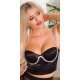 Crop top dama tip corset, negru cu pietricele, Ruslana Crop top dama tip corset, negru cu pietricele, Ruslana 2 - jojofashion.ro