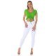 Crop top dama verde cu volanase Kanna 4 - jojofashion.ro