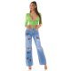 Crop top dama verde light, cu maneca lunga si cupe, Darya Crop top dama verde light, cu maneca lunga si cupe, Darya 4 - jojofashion.ro