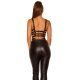 Crop top dama wetlook, negru, cu bralette, Tansu Crop top dama wetlook, negru, cu bralette, Tansu 4 - jojofashion.ro