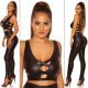 Crop top dama wetlook, negru, cu bralette, Tansu Crop top dama wetlook, negru, cu bralette, Tansu 9 - jojofashion.ro