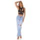 Crop top dama wetlook, negru, cu decupaje, Ciarra Crop top dama wetlook, negru, cu decupaje, Ciarra 4 - jojofashion.ro