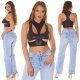 Crop top dama wetlook, negru, cu decupaje, Ciarra Crop top dama wetlook, negru, cu decupaje, Ciarra 7 - jojofashion.ro