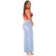Crop top dama wetlook, rosu, cu decupaje, Ciarra 5 - jojofashion.ro