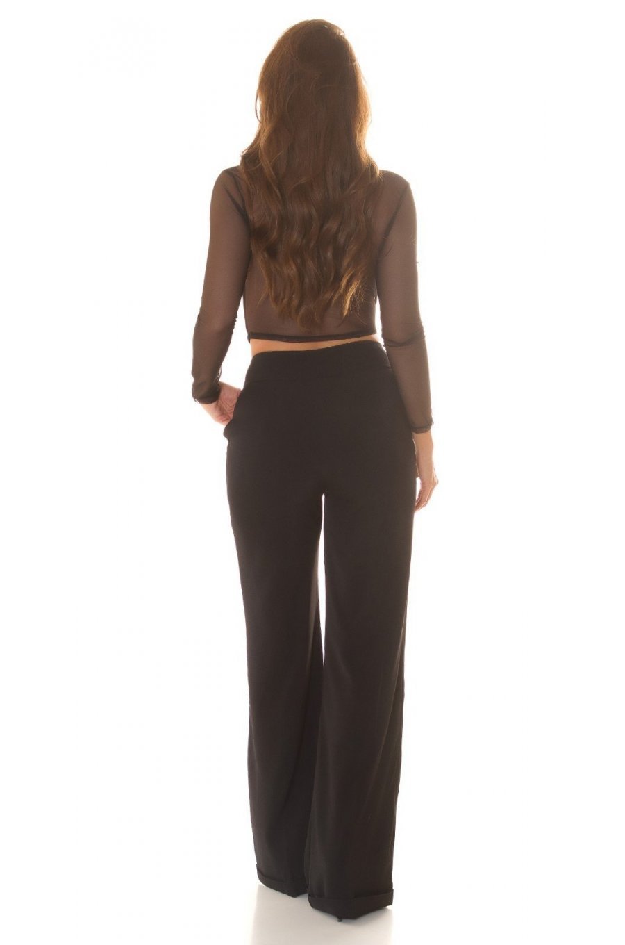 Crop top tip corset negru, cu maneca lunga si cupe soft, Ashton Crop top tip corset negru, cu maneca lunga si cupe soft, Ashton 5 - jojofashion.ro