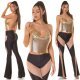 Top metalic auriu cu spatele gol Anihara Top metalic auriu cu spatele gol Anihara 7 - jojofashion.ro