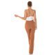 Top dama, decolteu cascada, satin alb, accesorizat cu perle artificiale, Cinnia 5 - jojofashion.ro