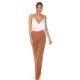 Top dama, decolteu cascada, satin alb, accesorizat cu perle artificiale, Cinnia 6 - jojofashion.ro