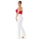 Top dama, decolteu cascada, satin rosu, accesorizat cu perle artificiale, Cinnia 5 - jojofashion.ro