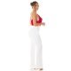 Top dama, decolteu cascada, satin rosu, accesorizat cu perle artificiale, Cinnia 6 - jojofashion.ro