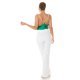 Top dama, decolteu cascada, satin verde, accesorizat cu perle artificiale, Cinnia 7 - jojofashion.ro