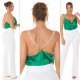 Top dama, decolteu cascada, satin verde, accesorizat cu perle artificiale, Cinnia 8 - jojofashion.ro