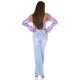 Top dama tip corset, lila, din satin, cu maneca lunga si umerii goi, Esra 5 - jojofashion.ro