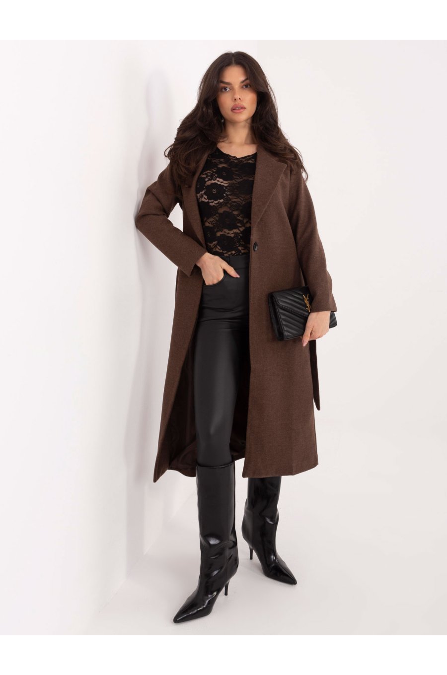 Palton dama  maro cu buzunare revere si cordon Yariana 4 - jojofashion.ro
