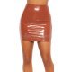 Fusta mulata latex scurta bronz WetLook Rihanna Fusta mulata latex scurta bronz WetLook Rihanna 2 - jojofashion.ro