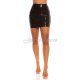 Fusta mulata latex scurta neagra WetLook Rihanna 5 - jojofashion.ro