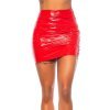 Fusta mulata latex scurta rosie Alyana