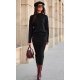 Fusta conica din vascoza, midi, neagra, mulata, CarmenR Fusta conica din vascoza, midi, neagra, mulata, CarmenR 2 - jojofashion.ro