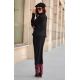 Fusta conica din vascoza, midi, neagra, mulata, CarmenR Fusta conica din vascoza, midi, neagra, mulata, CarmenR 3 - jojofashion.ro