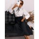 Fusta eleganta midi neagra plisata Florena Fusta eleganta midi neagra plisata Florena 4 - jojofashion.ro