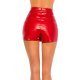 Fusta skort, din piele eco, scurta, rosie, mulata, Ariadna 3 - jojofashion.ro
