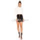 Fusta mulata lucioasa din poliuretan scurta neagra Brisena Fusta mulata lucioasa din poliuretan scurta neagra Brisena 7 - jojofashion.ro