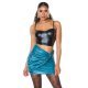 Fusta scurta turcoaz cu aspect Wetlook Ima Fusta scurta turcoaz cu aspect Wetlook Ima 4 - jojofashion.ro