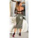 Fusta mulata din piele eco, midi, kaki, Rhona Fusta mulata din piele eco, midi, kaki, Rhona 5 - jojofashion.ro