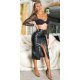 Fusta mulata din piele eco, midi, neagra, Rhona 5 - jojofashion.ro