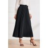 Fusta plisata lunga, neagra, eleganta, Aldina